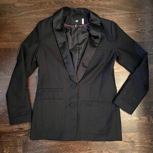 Stunning Women's H&M Black Tuxedo Jacket Blazer-Size 6